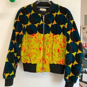 Dries Van Noten Velvet Bomber Jacket